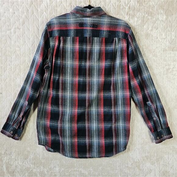 Duluth Trading Co Plaid Flannel Mens Medium Outdoor Utility Classic Trim Fit - Picture 2 of 6